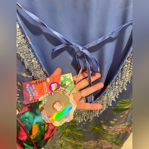 NWT Tropical Sequin CeliaB Ursa Dress L - Picture 4 of 5